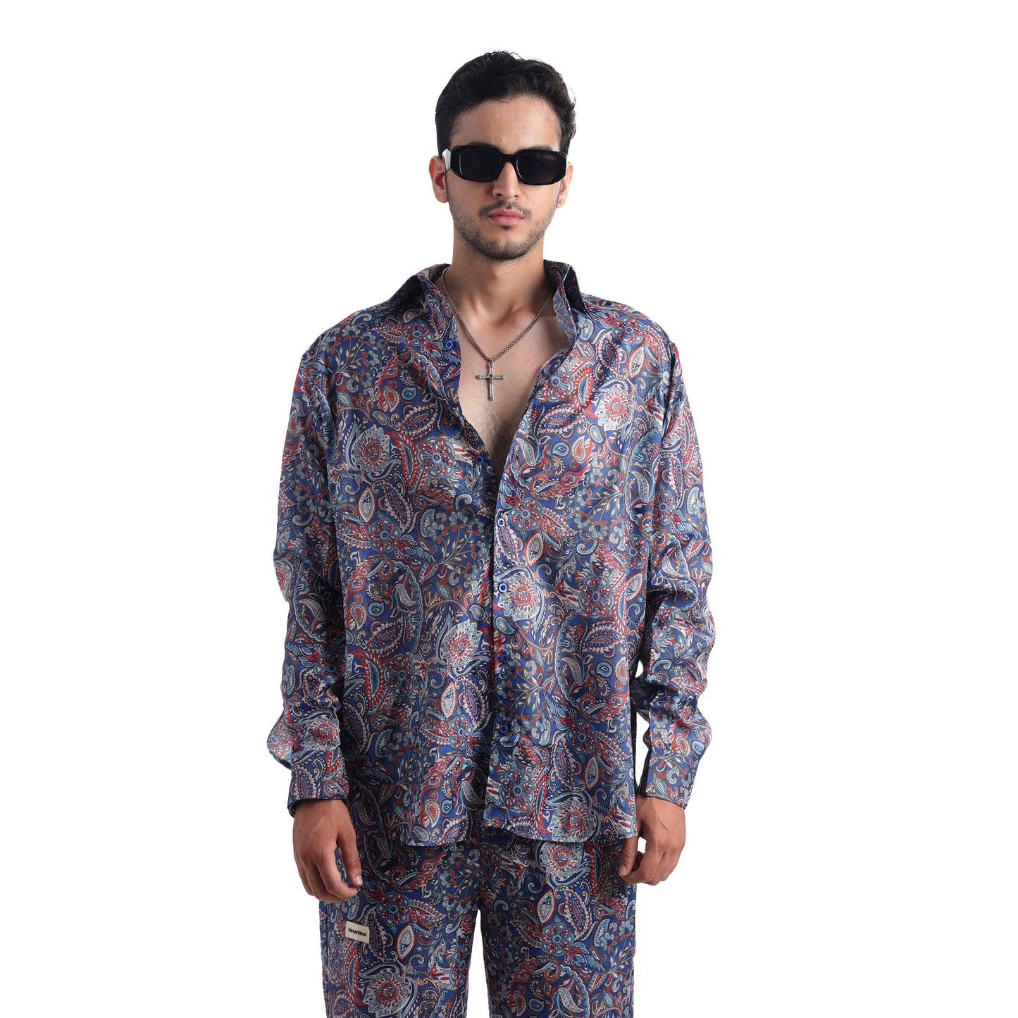 Paisley Men's Blue Coord/Shirt
