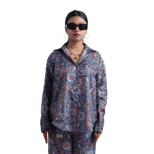 Paisley Women's Blue Co-ord/Shirt