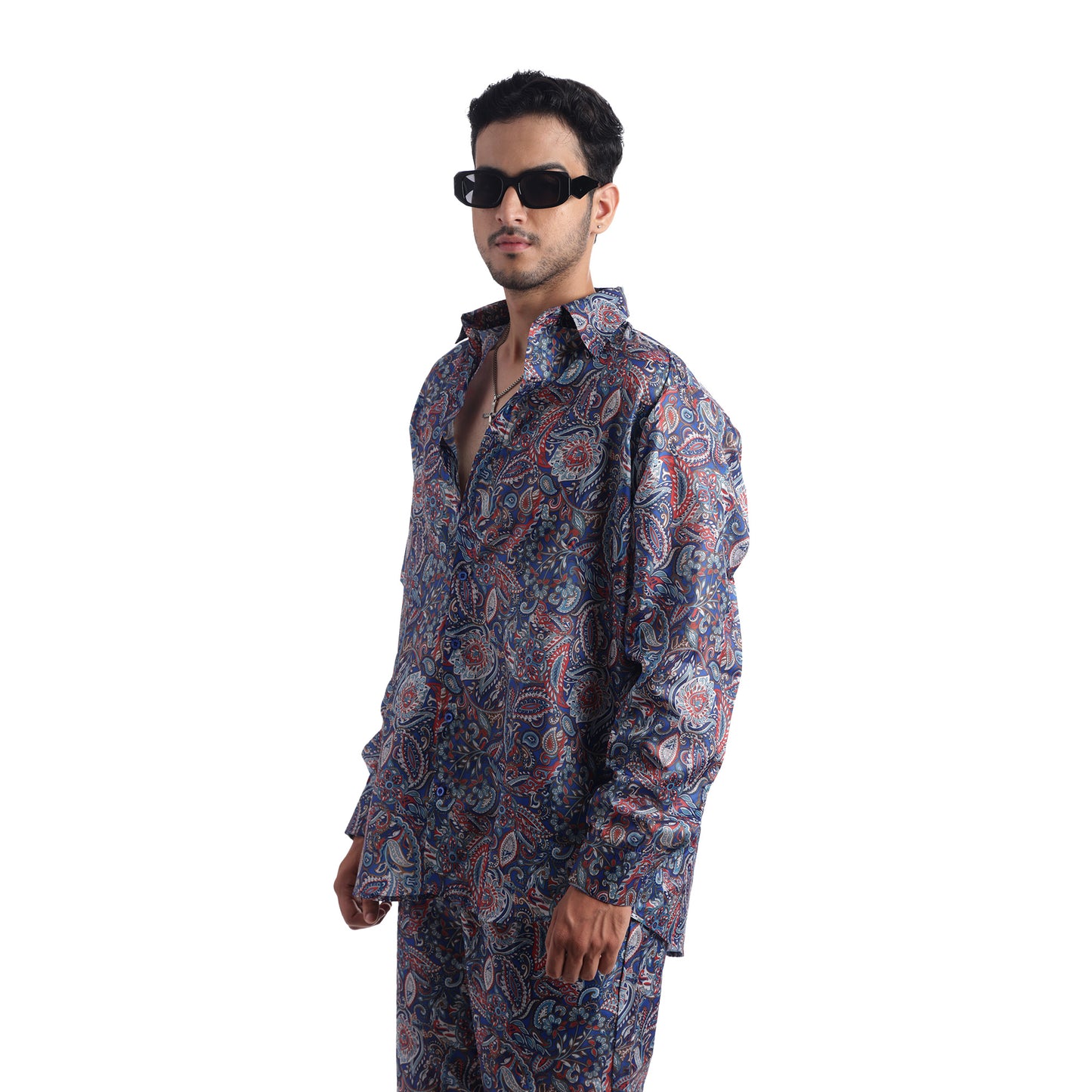 Paisley Men's Blue Coord/Shirt