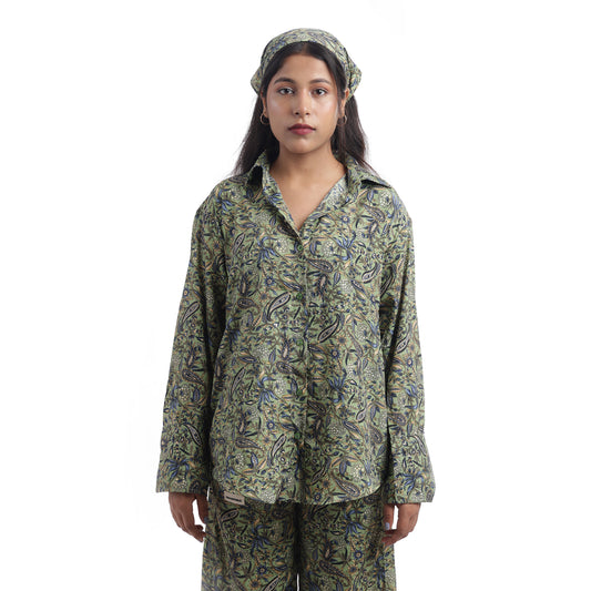 Paisley Women's Green Co-ord/Shirt