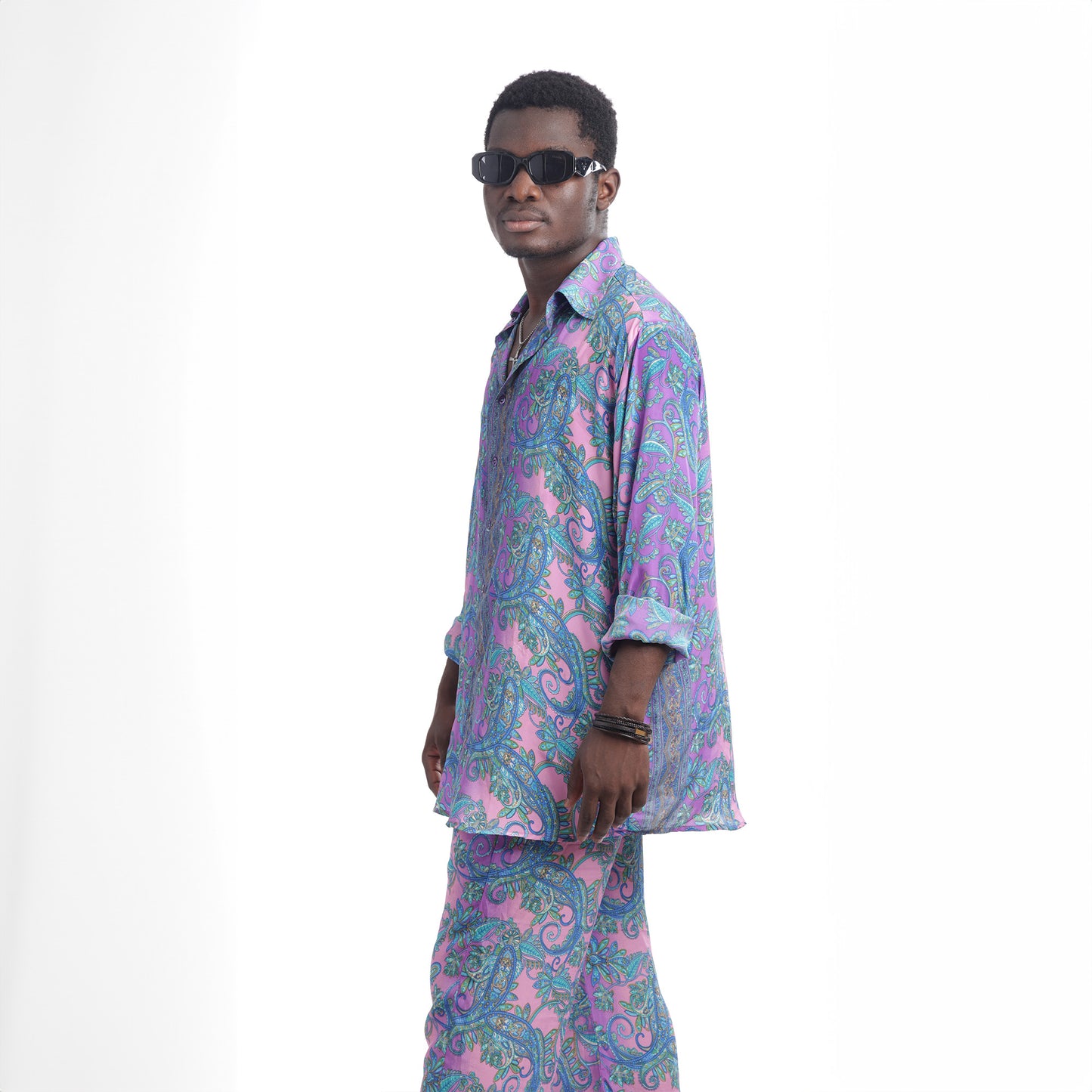 Paisley Men's Purple Co-ord/Shirt