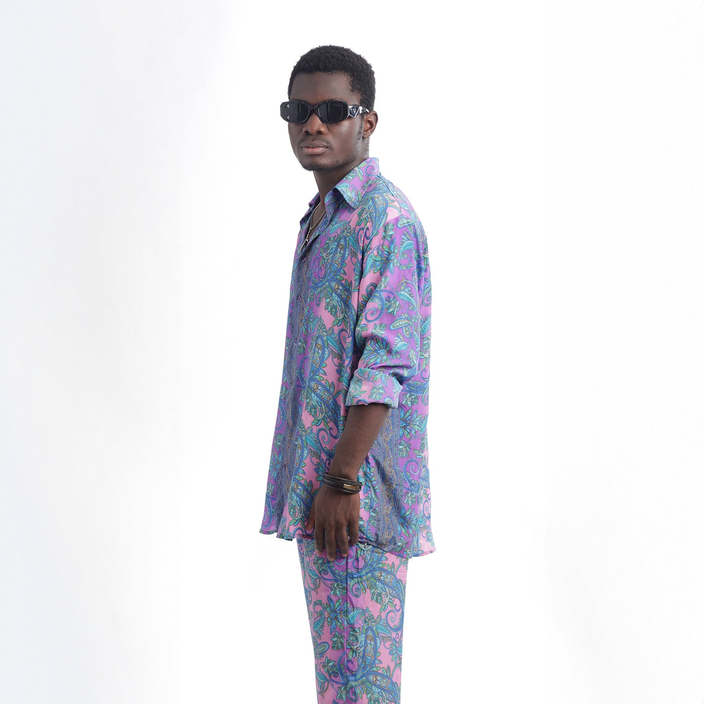 Paisley Men's Purple Co-ord/Shirt