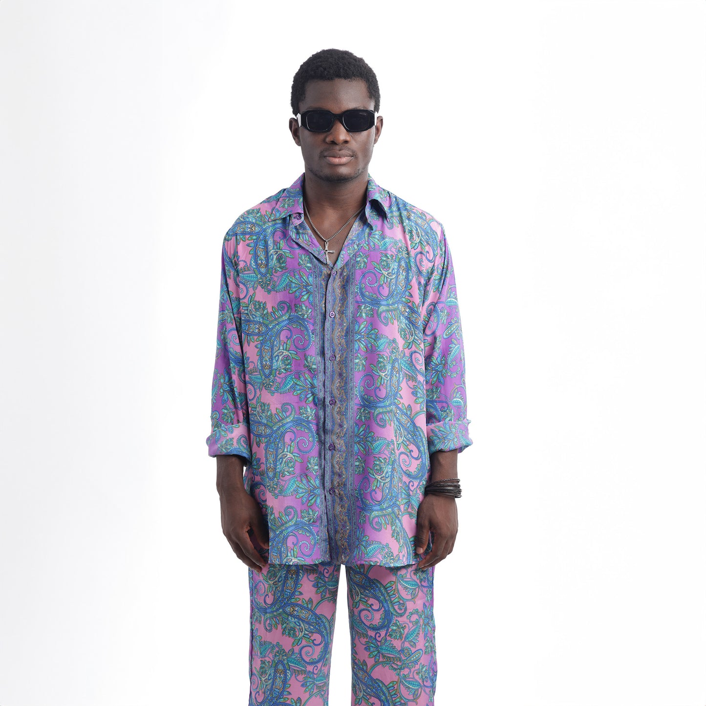 Paisley Men's Purple Co-ord/Shirt
